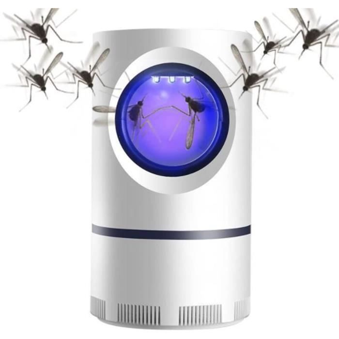 Aspectek Piège à Insectes Volants UV – Lot De 12 Plaques Glu Bleues, Lumière UV + Veilleuse, Couverture 500 Ft²