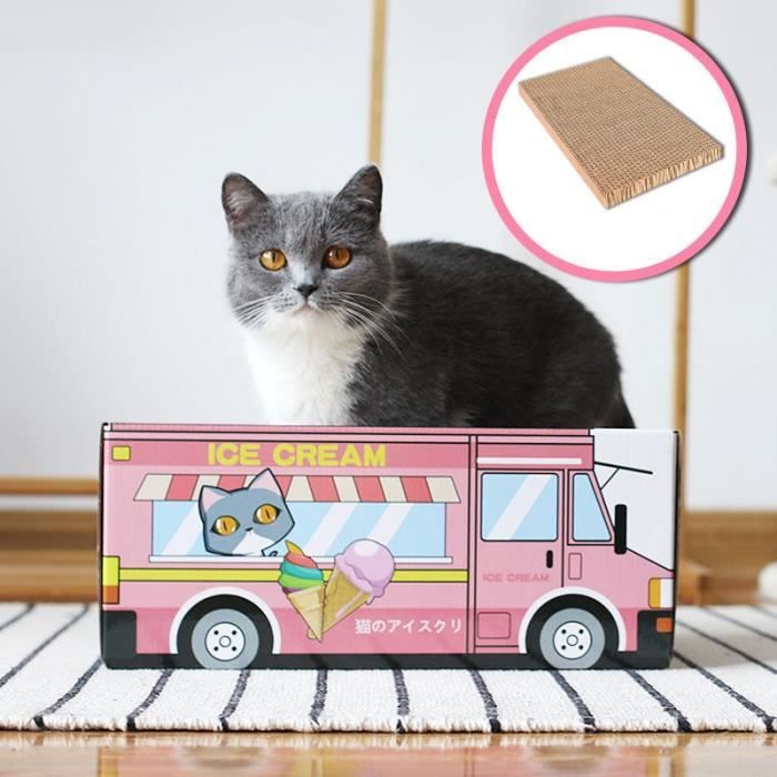 Maison En Carton Pour Chat Adorable Planche A Gratter Pour Chien Lit Japonais Coreen Lait Boi Icecreamcar Cdiscount