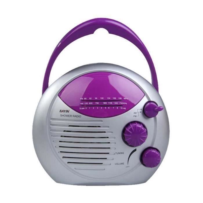 Sayin Am Radio Fm De Douche Radio Etanche Pour Salle De Bains Suspendus Radio De Musique Violet My13442 Radio Cd Cassette Avis Et Prix Pas Cher Cdiscount