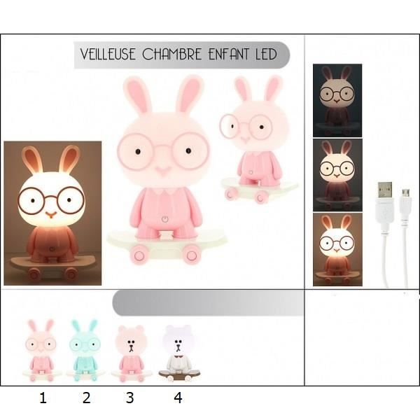 Veilleuse Forme Animal Led Touch Mod2 Lapin Bleu Lampe Usb Enfant 023 Cdiscount Puericulture Eveil Bebe