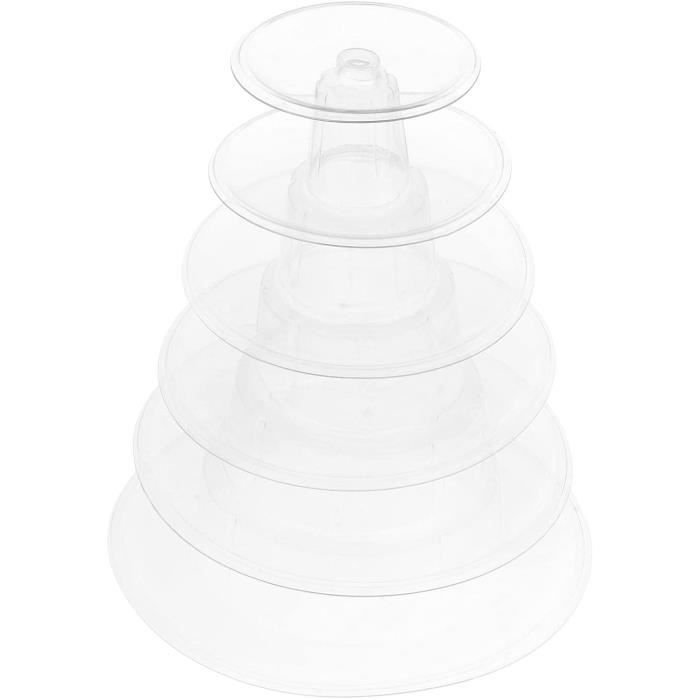 Hellery 6 Niveaux Plateau De Gateau Mariage D Affichage Gateau De Bonbons Cupcake Alimentaire Fruits Support Rond Presentoir Ro A578 Cdiscount Maison