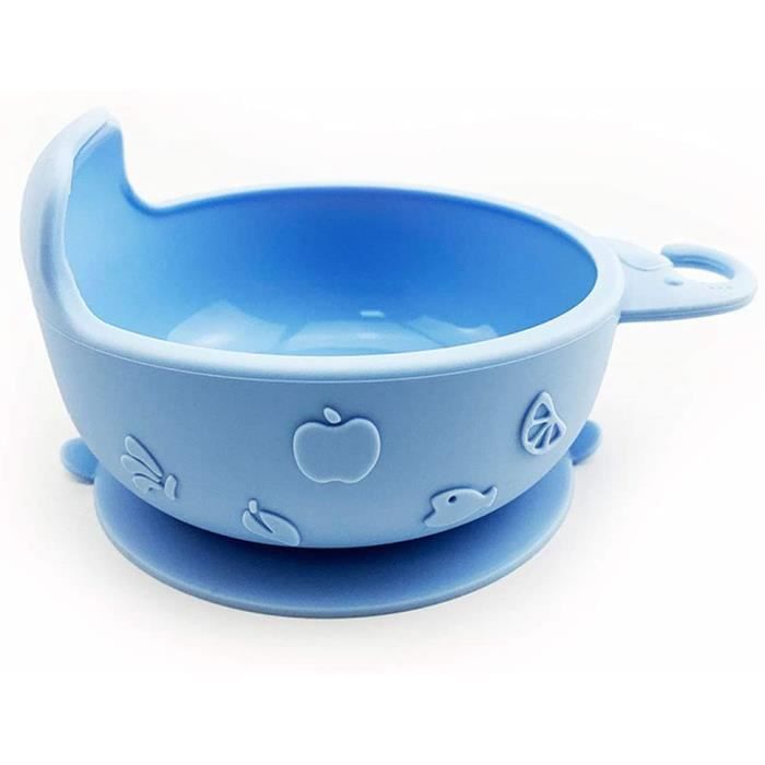 plaque dalimentation antidérapante pour tout-petits Les enfants avec une forte aspiration set de table pour bébé avec compartiments solide et épaisse Assiette à ventouse pour bébé silicone 