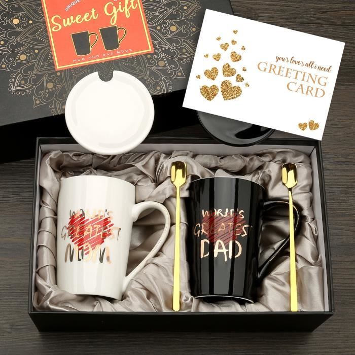 Tasses Tasses A Cafe En Ceramique Pour Maman Et Papa Meilleurs Cadeaux De Grossesse Pour Premiere Type White Black 301 400ml Cdiscount Puericulture Eveil Bebe
