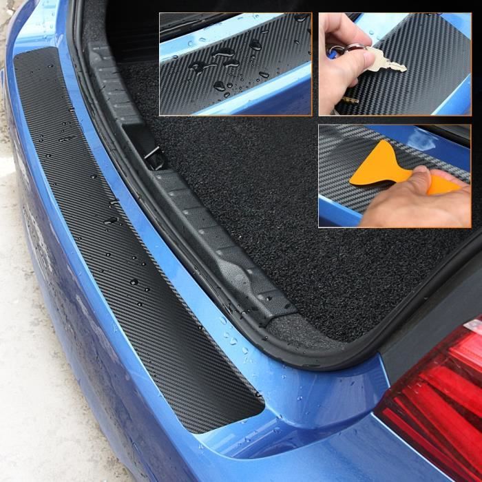 Protection Seuil De Porte Voiture Noire 5cm×10m - Film Pare-Chocs Avec Grattoir Auxiliaire