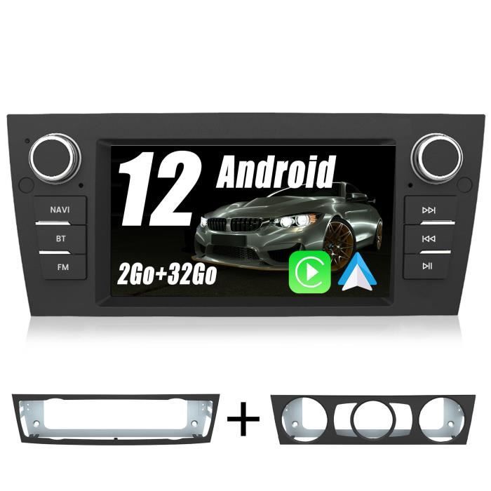 AWESAFE Autoradio Android 12 pour BMW Series 3 E90 E91 E92 E93 avec Carplay Android Auto 7 Pouces Écran GPS BluetoothWiFi