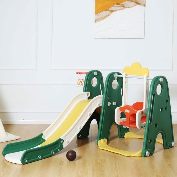 Toboggan pour enfants Baby Vivo Froggy Vert Foncé env