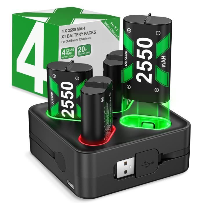 Batterie pour xbox one avec 4X2550 mAh BEBONCOOL ,pour Xbox Series