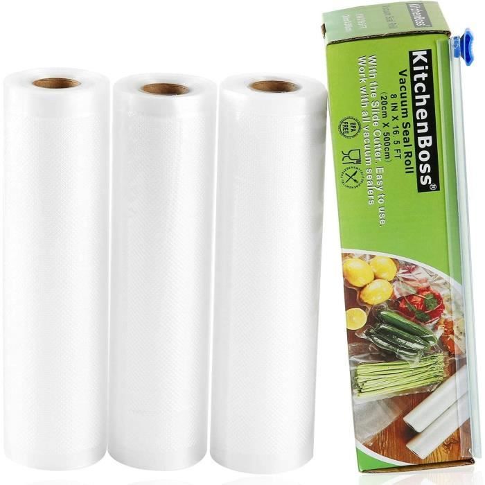 Rouleau De Film Alimentaire Pour Mise Sous Vide 3 Rotoli 20X500Cm[n361
