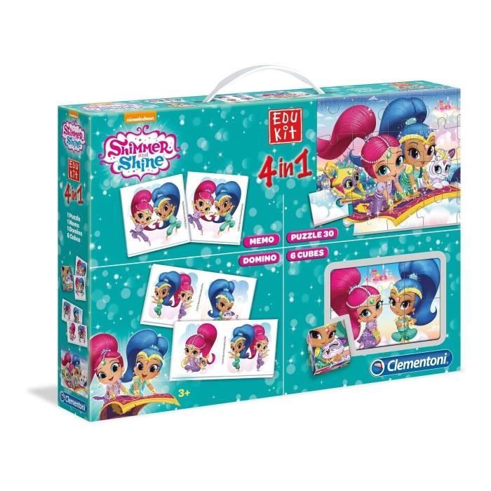 Edukit 4 en 1 CLEMENTONI Shimmer Shine Puzzle M mo