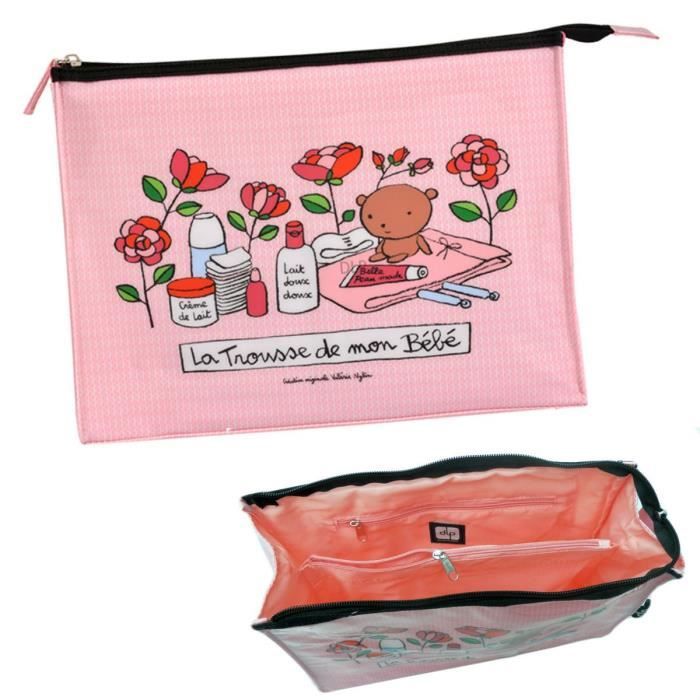 Grande Trousse Toilette De Mon Bebe Rose Rangement Pour Voyage Idee Cadeau Original Naissance Fille Dlp Derriere La Porte Cdiscount Puericulture Eveil Bebe