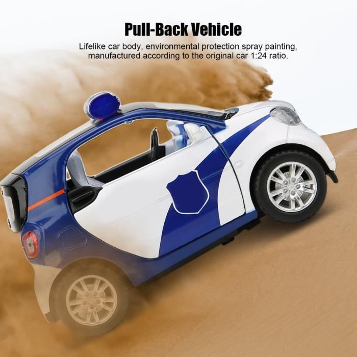 Bus Jouet à Inertie - Pull Back - Modèle Métallique 18.5 Cm - Cadeau Pour Enfant - Couleur Bleue