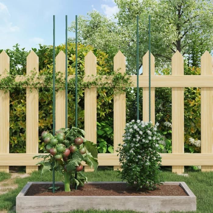 HEN - Piquets pour plantes de jardin 30 pcs vert 180 cm acier -  EJL7334380940070
