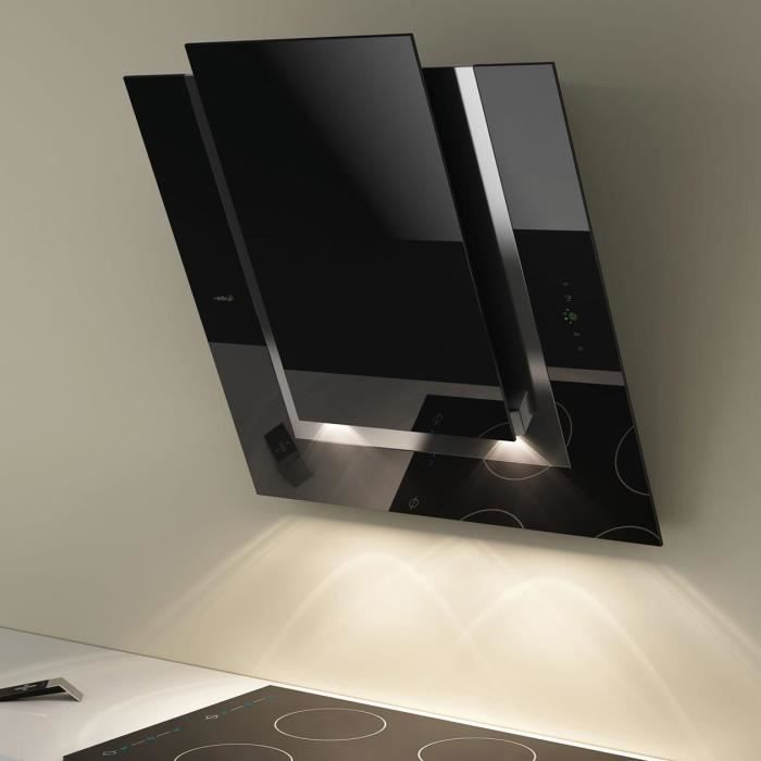 Hotte Cuisine Elica Murale Noire Ico 80 Cm Achat Vente Hotte Cdiscount
