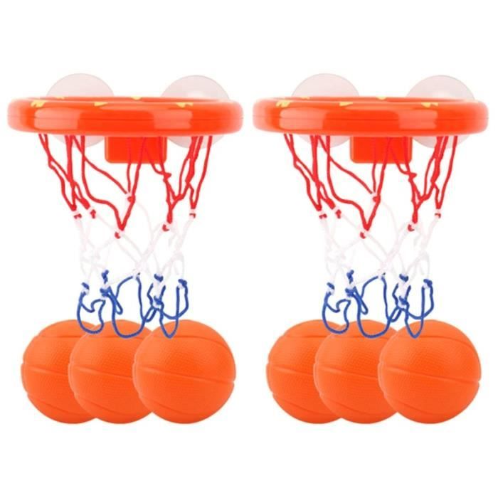 2 Ensembles de Bain Basketball jouets Adhésif Hoop jouer aux panier de