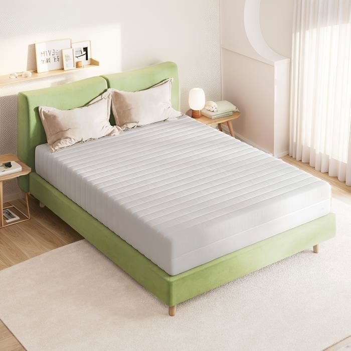 Matelas 140x190 7 Zones de Confort Réversible Été/Hiver Respirable Hauteur 14 cm