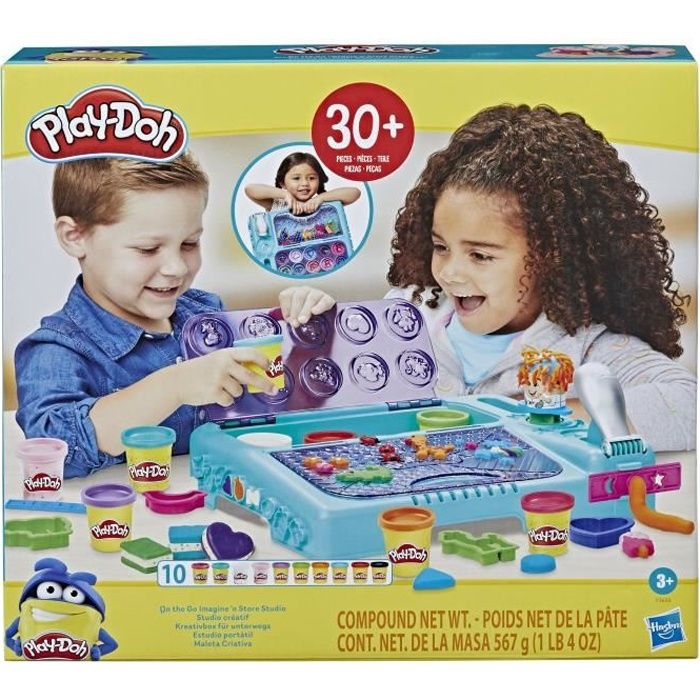 Play-Doh - Studio créatif avec plus de 30 outils et 10 pots de pâte à modeler - Les classiques