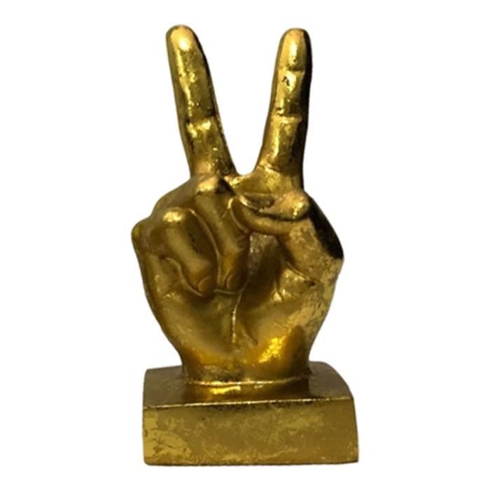 Sculpture Main En Forme De Cœur Doré - Résine, 13,8 X 7 Cm - Décoration Bureau, Salon, Cadeau Romantique - 4