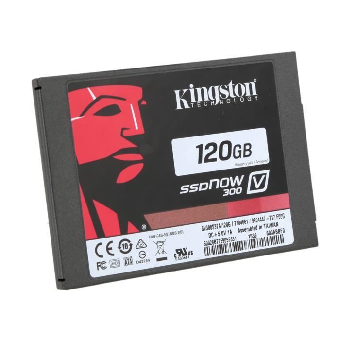 Kingston Disque Dur Ssd Sv300s37a 120gb 2 5 Sata 3 Portable Haute