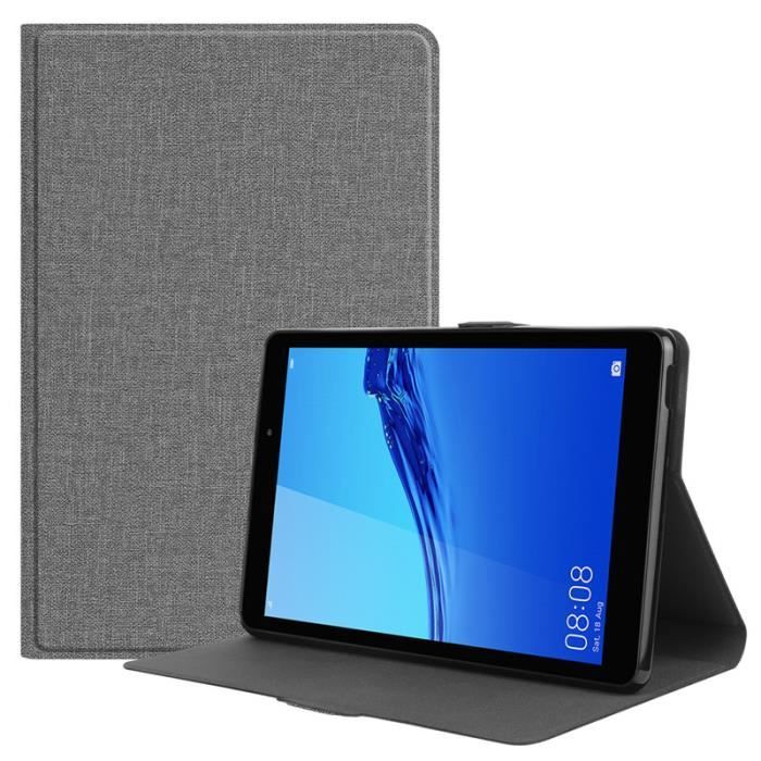 Ancase Housse Coque pour Tablette Huawei MatePad T8 8.0 Pouces 2020 Motif à Rabat en Cuir Porte Carte Portefeuille Flip Case Cover Etui Sable Vert 