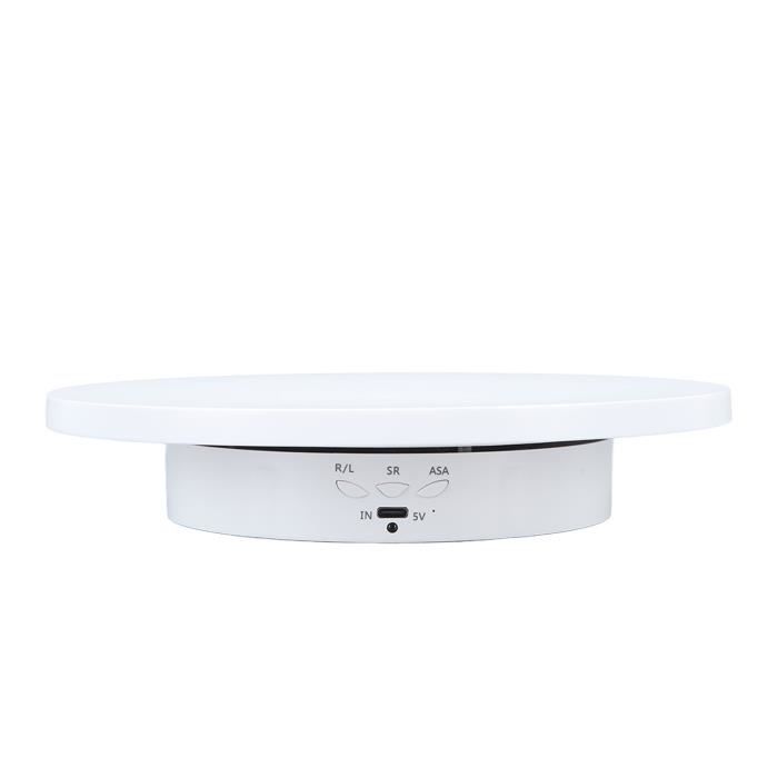 Présentoir Bijoux Rotatif Automatique – Plateau Tournant électrique Rechargeable – Support Jusqu’à 3 Kg – Pour Vitrine Ou Exposition - 8