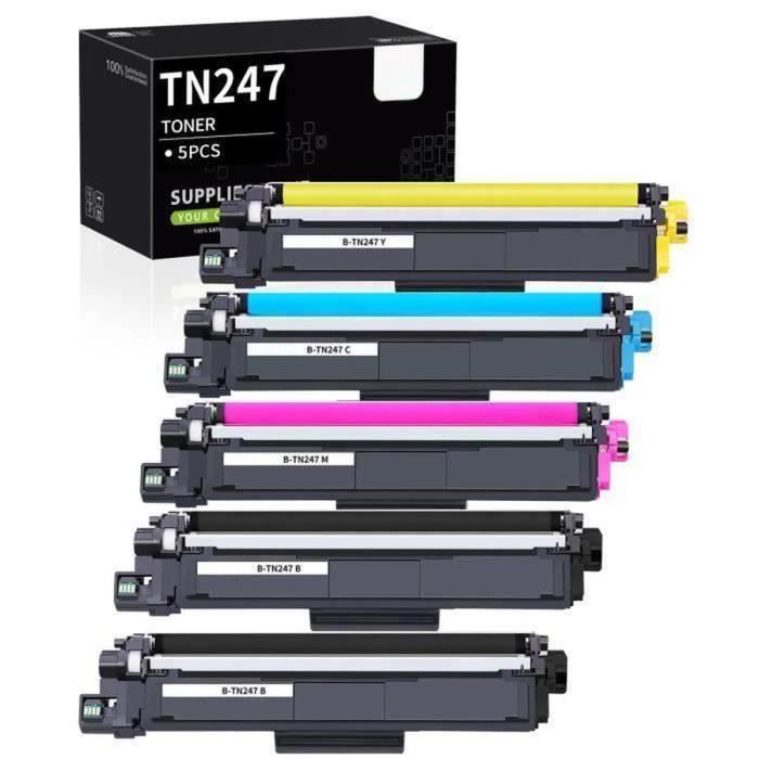 Cartouches Toner Brother TN247 TN243 compatible pour DCP-L3550CDW MFC-L3750CDW  MFC-L3770CDW HL-L3210CW HL-L3270CDW HL-L3230CDW - Cdiscount Informatique