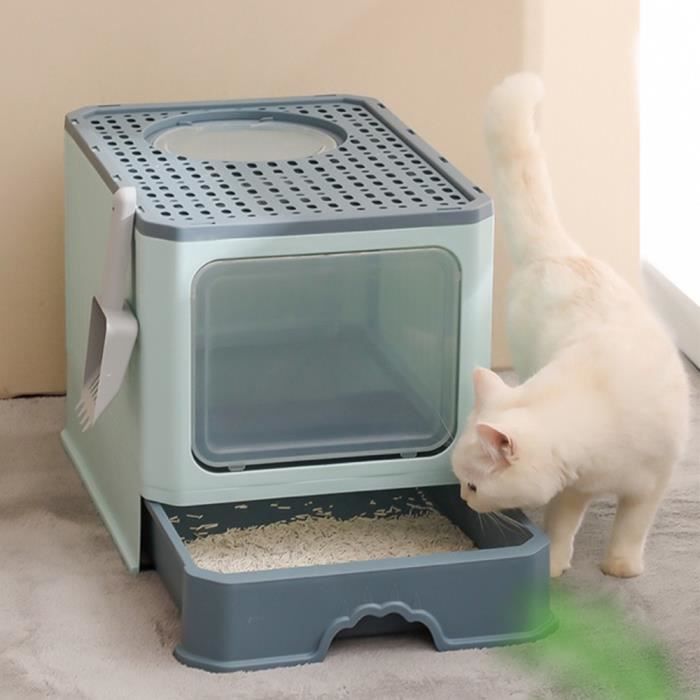 Meilleurs prix pour Bac à litière pour chat - GOLDCMN - Construction de tiroir - Vert Orchidée foncée