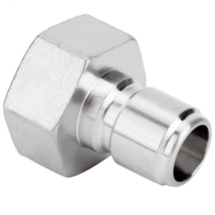 kit de conversion à déconnexion rapide à verrouillage à bille en acier inoxydable pour coupleur de fût de type A D S pour le brassage à domicile, Adaptateur de coupleur de fût 5/8FPT