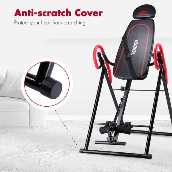 Kuokel Inversion Table KUOKEL YS-A10 Table D'inversion Pliable Musculation Avec Embase De ...