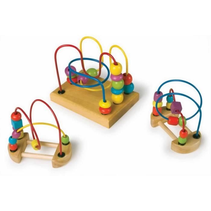 Circuit De Motricité Goki – Labyrinthe à Boules En Bois – Couleurs Et Formes – Dès 3 Ans – Jeu éducatif