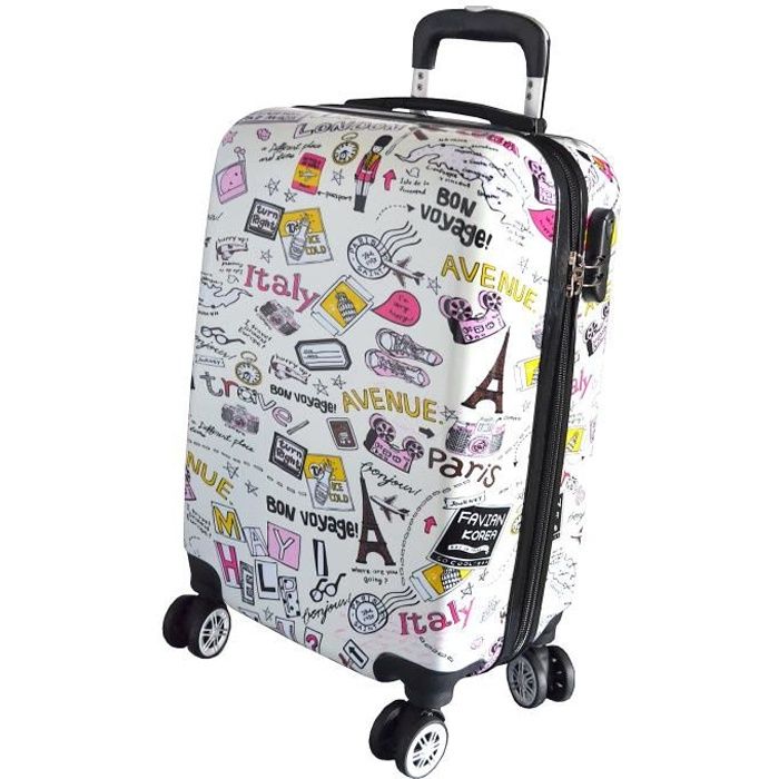 valise cabine enfant voyages pas cher-madisson. (blanc)