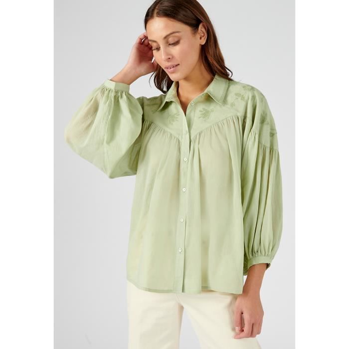 Chemisier Damart Chemisier brod Vert Lichen Vert lichen