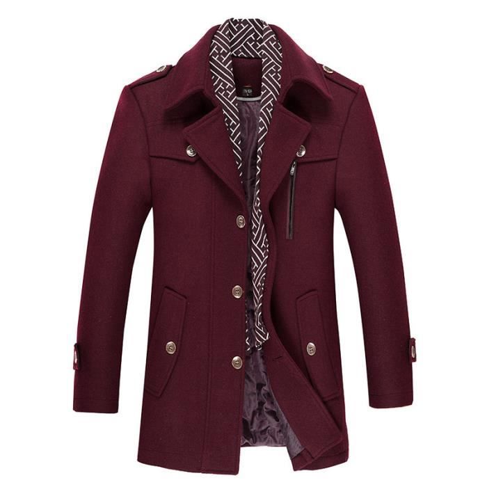 Manteau hotsell rouge homme
