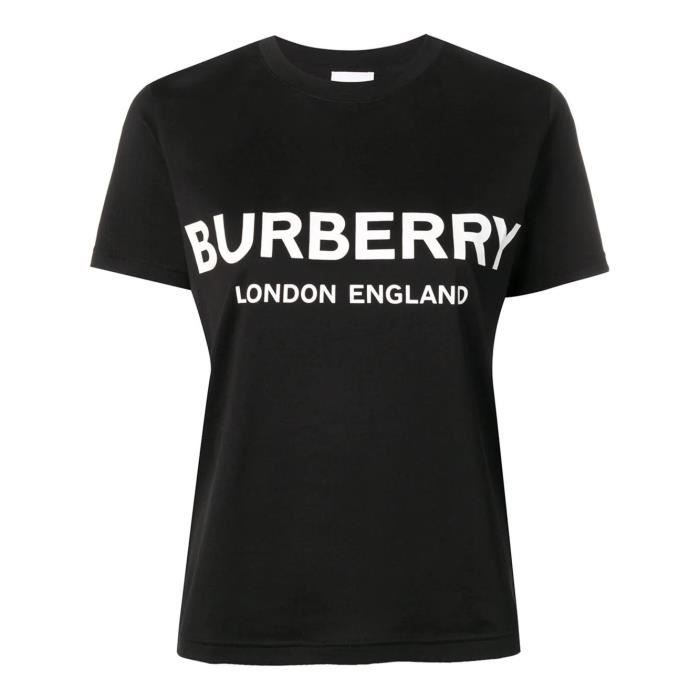 BURBERRY FEMME 8011651 NOIR COTON T-SHIRT Noir - Achat / Vente t-shirt - Cdiscount