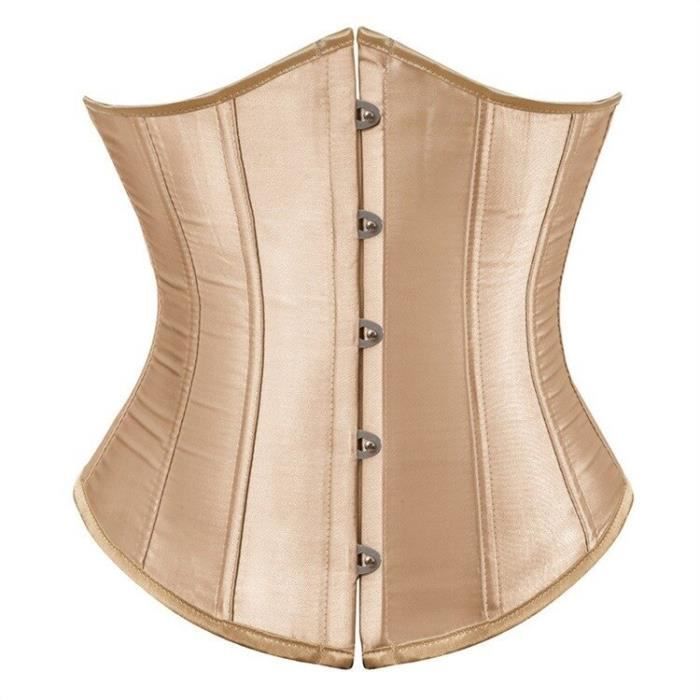 Corset Bustier En Similicuir Noir Et Rouge - Taille Ajustable 3XS à 9XL, Avec Armature Acier