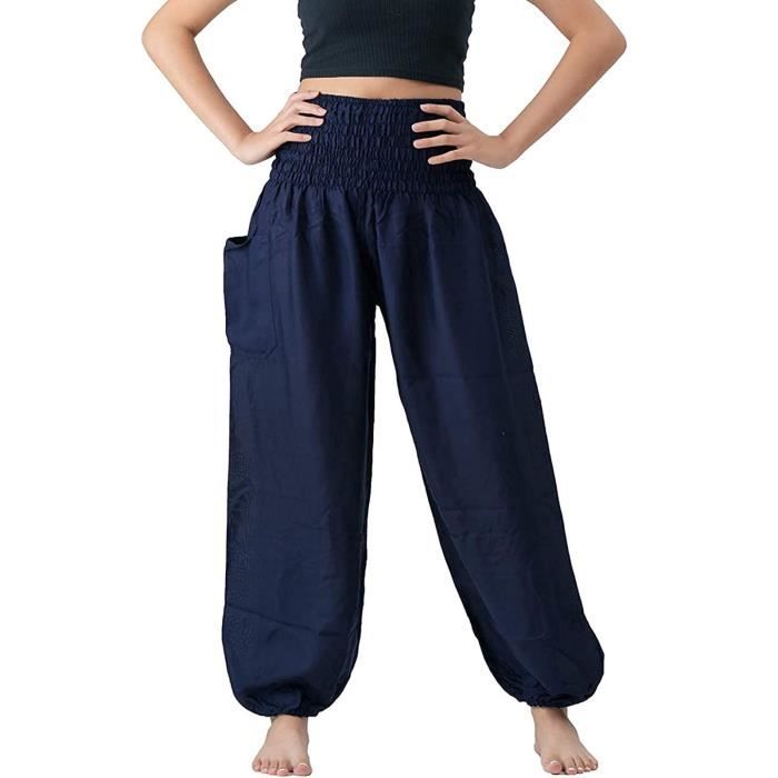 Pantalon Jogging Femme Hiver Doublé Polaire - Taille Haute, Poches Cargo, Coupe Droite élastique