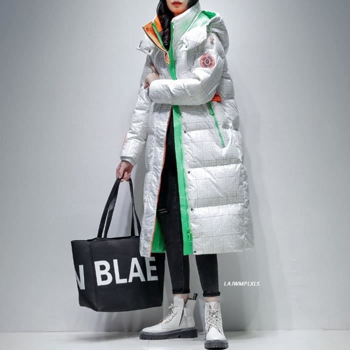 Manteau Long Femme Double Face Matelassé - Parka Réversible Imperméable Avec Capuche Pour L'hiver - 1
