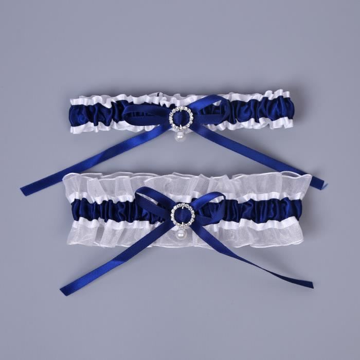 Ensemble de lingerie porte-jarretelle en dentelle bleu - PARFAIT AMOUR