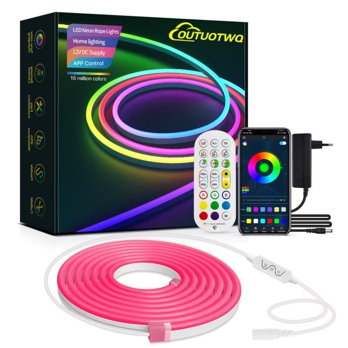 Ruban LED 6M Bande LED RGB Multicolore App Contrôle, télécommande,  Synchroniser