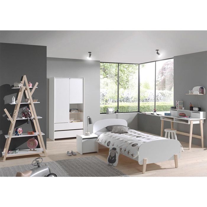 Chambre Complète Enfant 5P Kiddy Blanc Chambre Complète Enfant 5P Kiddy Blanc