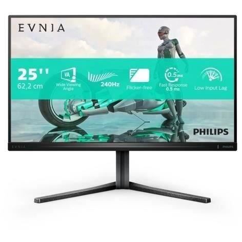 Ecran PC Gamer – Philips – 245 – FHD – Fast VA – 05ms – 240Hz – Pivot/Réglable en hauteur – 25M2N3200W