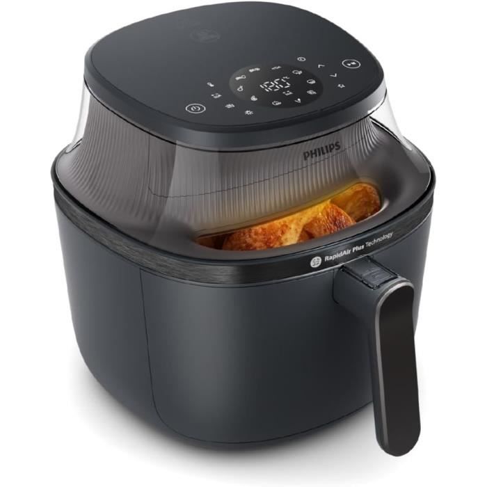 Philips Air Fryer Série 3000 6.2Lfenêtre de cuissonair fryer 16 en 1technologie RapidAir Plusélimination des graissesapplica