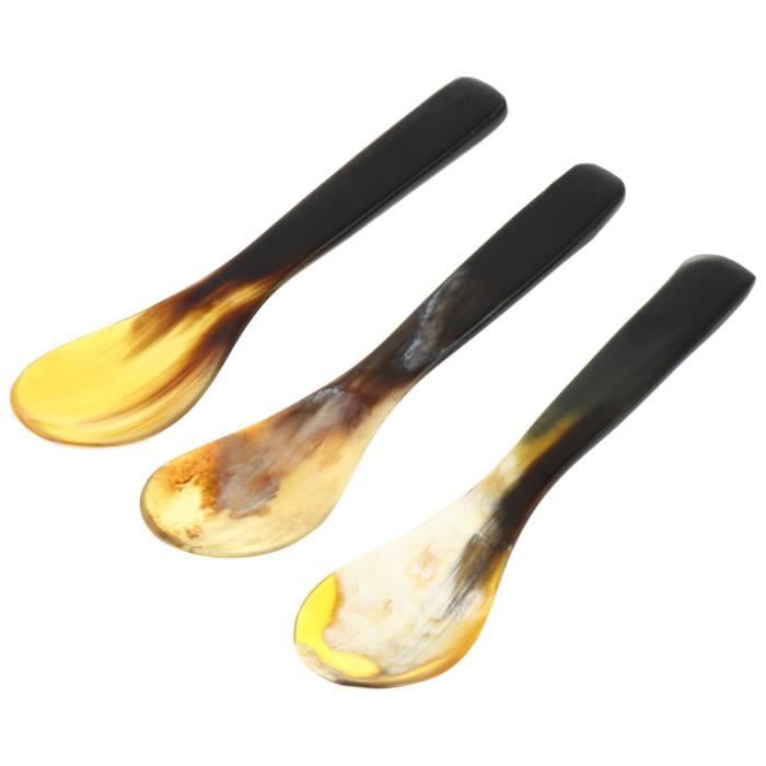 3Pcs Ox Horn Coffee Spoon Unique Scoops Cake Dessert Spoons Soup FILTRE