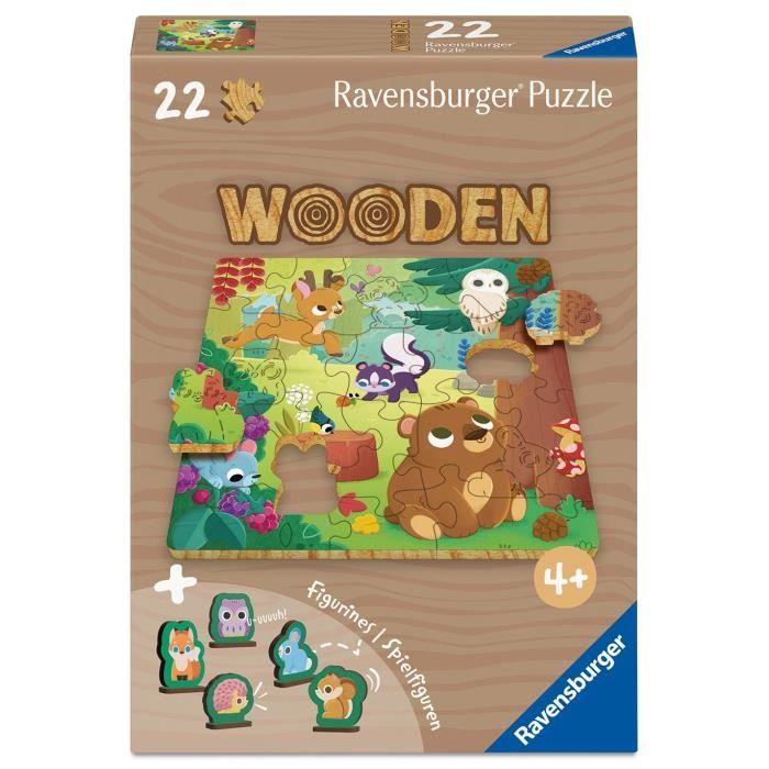 Puzzle 22 pièces en bois : Animaux de la forêt Ravensburger France - vue 8
