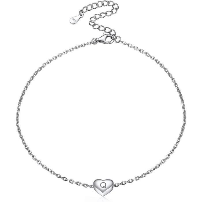 Bracelet chaîne de cheville médaillons en argent 925 Thanina