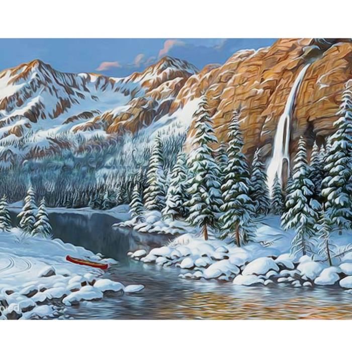 5D Diamant Broderie Montagne enneigée Résine Point de Croix Peinture Kits  DIY Needlework Décoration Salon Chambre - Achat / Vente tableau - toile -  Cdiscount