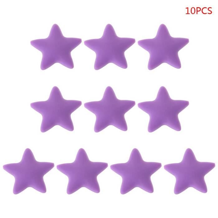 10 Pcs Perles Silicone Bebe Etoile Anneaux De Dentition Personnalise Attache Sucette Bebe Sans Bpa Jouet A Macher Collier Achat Vente Anneau De Dentition Cdiscount