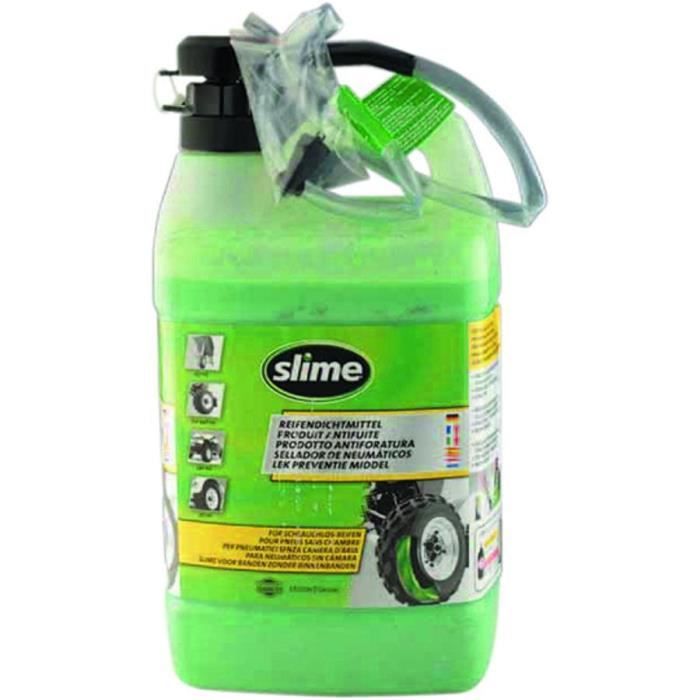 Liquide préventif anti crevaison Slime avec pompe doseuse - vert - 3,8 L