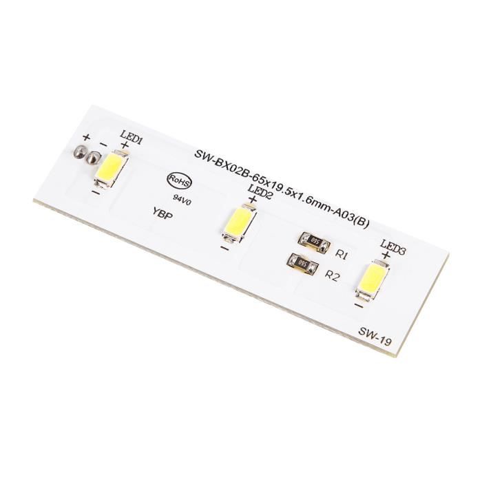 Bande Lumineuse LED Pour Réfrigérateur RONGSHENG - 2 Pièces, 12V 2W, Remplacement E349766 MDDZ-162A