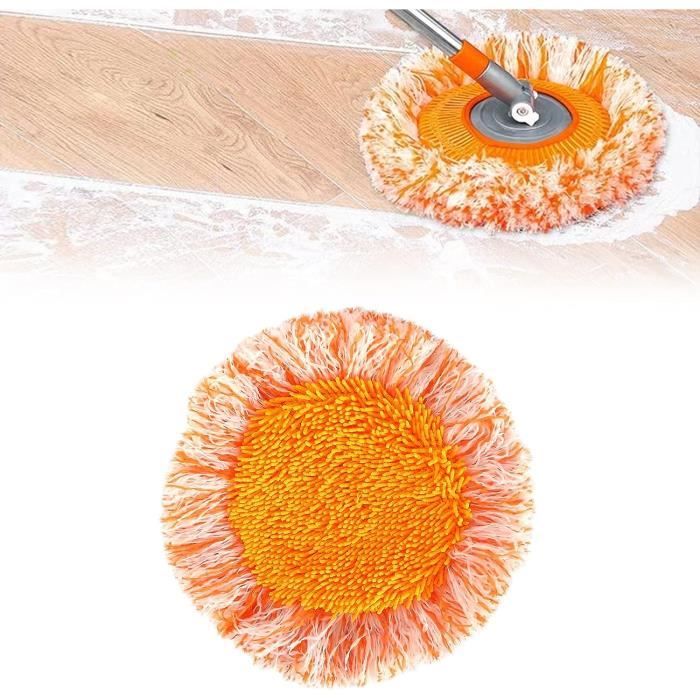 Balai Serpillière Microfibre Rotatif 60cm Avec Manche Télescopique 85-140cm - Pour Tous Sols