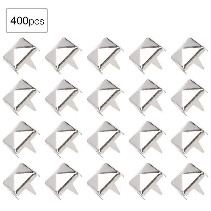 100 Rivets En Strass Argentés 8mm - Rivets Cristal Double Capuchon Pour Cuir Et Maroquinerie